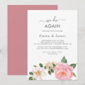 Invitation Fleurs de la Terre Rustique "Nous le refaisons" Re (Devant / Derrière)