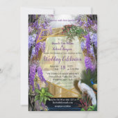 Invitation Fleurs de la Wisteria tropicale & grands oiseaux c (Devant)