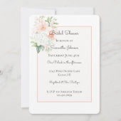 Invitation Fleurs de lanterne de pêche blanche pour la douche (Devant)