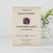 Invitation Fleurs de lanterne Jack-O' Vintage Halloween (Debout devant)