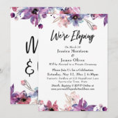 Invitation Fleurs de l'aquarelle abstraite moderne, nous nous (Devant / Derrière)