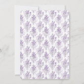 Invitation Fleurs de Lavande Anniversaire (Dos)