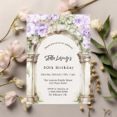 Invitation Fleurs de lavande arch beige anniversaire