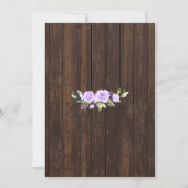 Invitation Fleurs de Lavande Barrière Bois Après le OUI BBQ (Dos)