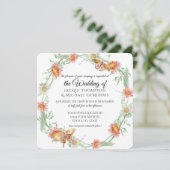 Invitation Fleurs de lavande blanche marguerite papillon Flor (Debout devant)