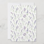 Invitation Fleurs de Lavande Blanches Jolies Mariage (Dos)