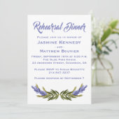 Invitation Fleurs de lavande florale violette (Debout devant)