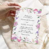 Invitation Fleurs de lavande Mariage violet