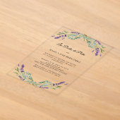 Invitation Fleurs de Lavande pour Noces d'Argent (Poser)