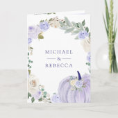 Invitation Fleurs de Lavande Roses Citrouille Code QR Mariage (Devant)