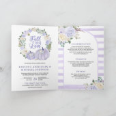 Invitation Fleurs de Lavande Roses Citrouille Code QR Mariage (Intérieur)