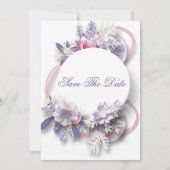 Invitation Fleurs de Lavande Violette Imprimable Enregistrer  (Dos)