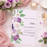 Fleurs de lavande violette pour anniversaire rose