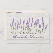 Invitation Fleurs de lavande violette sur Fête des mariées de (Devant / Derrière)