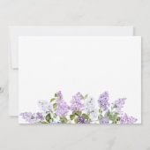 Invitation Fleurs de lilas rustiques Photo de fille de baptêm (Dos)