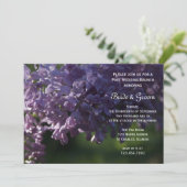 Invitation Fleurs de Lilas Violet Après-Midi Brunch de Mariag (Debout devant)