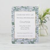 Invitation Fleurs de Lotus Blanches Anniversaire (Debout devant)