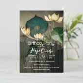 Invitation Fleurs de Lotus Blanches, Belle Nature Guériseuse (Debout devant)