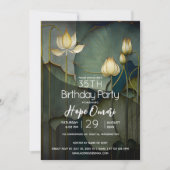 Invitation Fleurs de Lotus Blanches, Belle Nature Guériseuse (Devant)