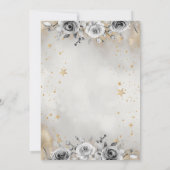 Invitation Fleurs de lune céleste Stars Quinceanera (Dos)