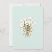 Invitation Fleurs de lys d'appel menthe Papillons Shower de m (Dos)
