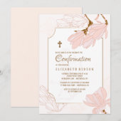 Invitation Fleurs de Magnolia (Devant / Derrière)