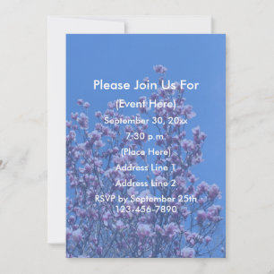 Invitation Fleurs de magnolia rose Ciel bleu Floral