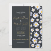 Invitation Fleurs de marguerite blanche classique Botanique (Devant)