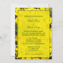 fleurs de marguerite d'été jaune vif faire part de