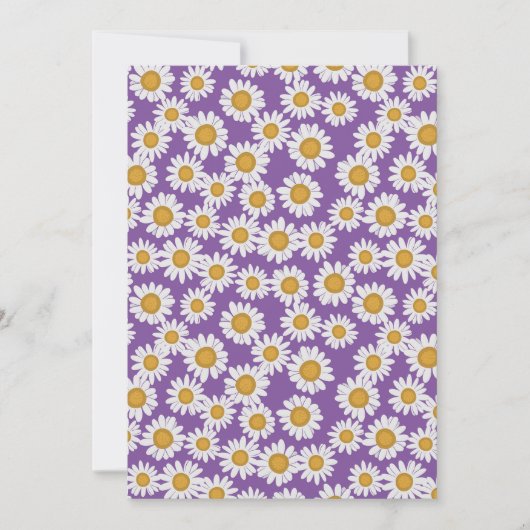 Invitation Fleurs de marguerite ditsy (Devant)