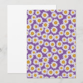 Invitation Fleurs de marguerite ditsy (Devant / Derrière)