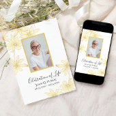 Invitation Fleurs de marguerite jaune pâle Fête de la vie