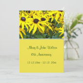 Invitation fleurs de marguerite jaune vif mariage anniversair (Debout devant)