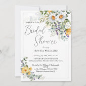 Invitation Fleurs de marguerite rustique (Devant)