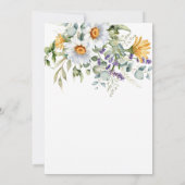 Invitation Fleurs de marguerite rustique (Dos)