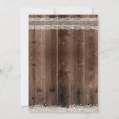 Invitation Fleurs de marguerite rustique Mariage campagnard d (Dos)