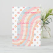 Invitation Fleurs de marguerite super Retro Boho Floral (Debout devant)