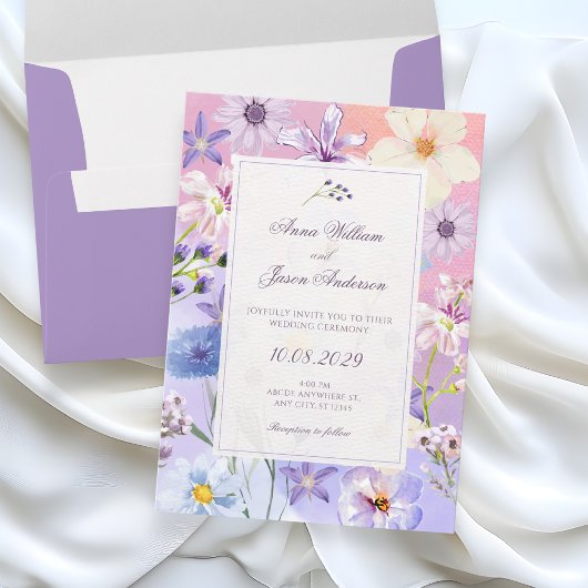 Invitation Fleurs de mariage