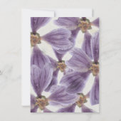 Invitation Fleurs de mariage 16ème Iris Violet Cottage (Dos)