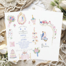 Fleurs de mariage à l'aquarelle baroque élégante v