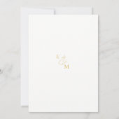 Invitation Fleurs de mariage à lignes délicates et douces  (Dos)