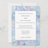 Invitation Fleurs de mariage bleu lavande blanc violet (Devant)