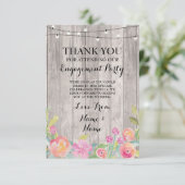 Invitation Fleurs de mariage de fiançailles de remerciement à (Debout devant)