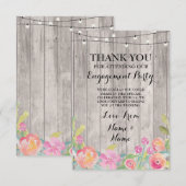 Invitation Fleurs de mariage de fiançailles Merci aquarelle (Devant / Derrière)