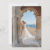 Invitation Fleurs de mariage de jardin Elégante photo Rose bl (Dos)