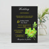 Invitation Fleurs de mariage d'orchidée de chaux de (Debout devant)