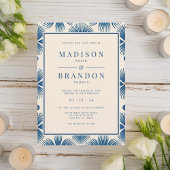 Invitation Fleurs de mariage du milieu du siècle | Impression