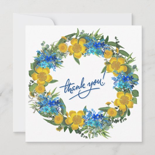 Invitation Fleurs de mariage en couronne Vecteur floral de re (Devant)