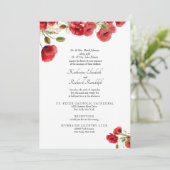 Invitation Fleurs de mariage formelles d'invitation des deux (Debout devant)