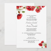 Invitation Fleurs de mariage formelles d'invitation des deux (Devant / Derrière)